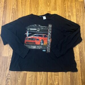 Ford Mustang‎ GT Shirt Men 3XL Long Sleeve Graphic Car Enthusiast Black
